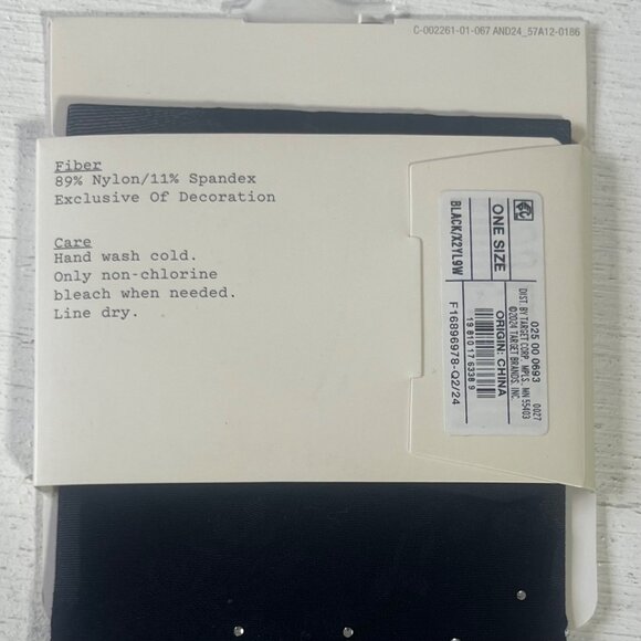 A New Day Fashion Anklets Socks Womens OS Black New Sheer Rhinestones Lace - Picture 4 of 4